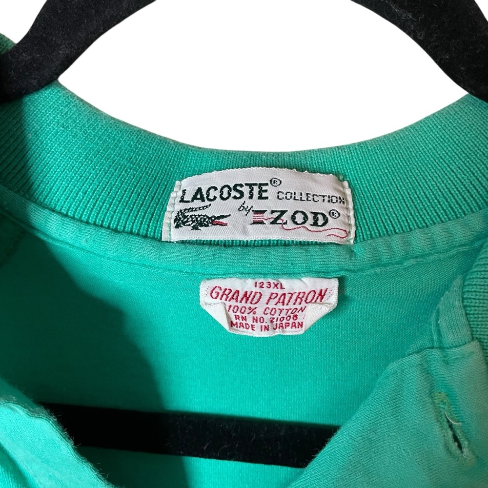 Vintage Lacoste Collection by Izod Teal Turquoise Short Sleeve Polo Grand Patron - Picture 3 of 4